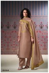 Malina 3159 By Ganga Silk Jacouard Printed With Hand Embroidery Dress Material Wholesale Price In Surat